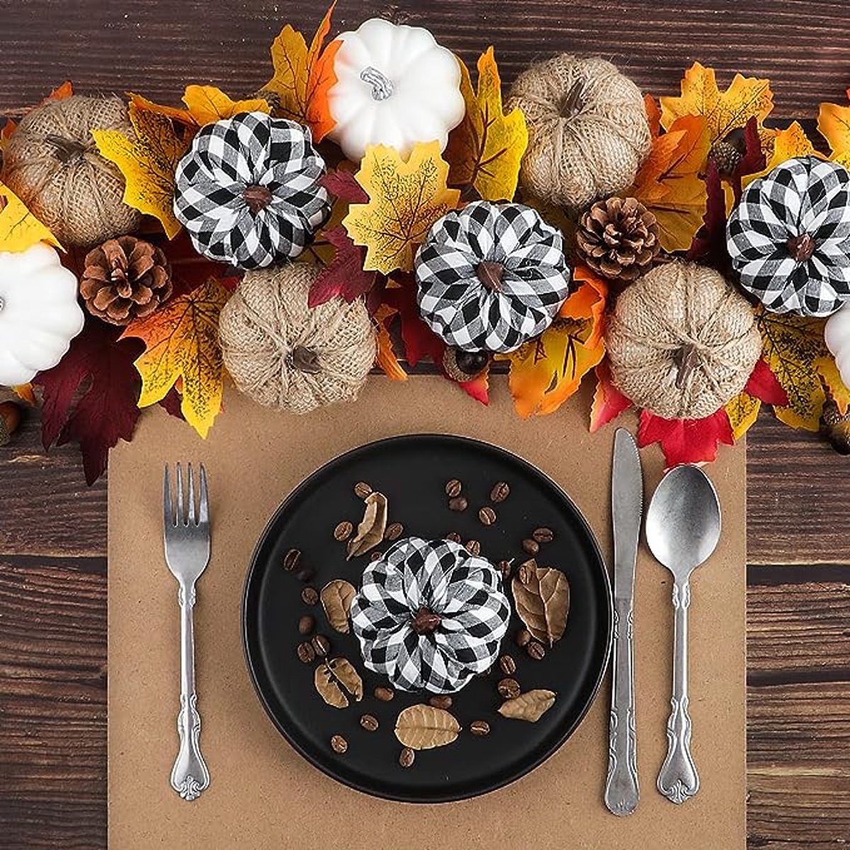 RTWAY Lot De 10 Mini Citrouilles Artificielles En Velours Pour Décoration De Fête