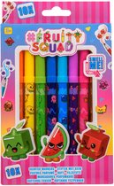 Fruity Squad - Viltstiften - Geuren en Kleuren - 10 Stiften - Kleuren - Knutselen - Creatief - Stiften voor kinderen - 10 Kleuren - Fruitgeur stiften - Cadeau