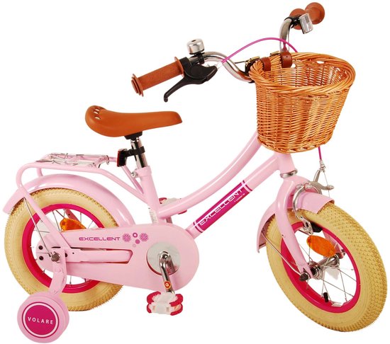 Volare Excellent Kinderfiets - Meisjes - 12 inch - Roze van Volare — afbeelding 4
