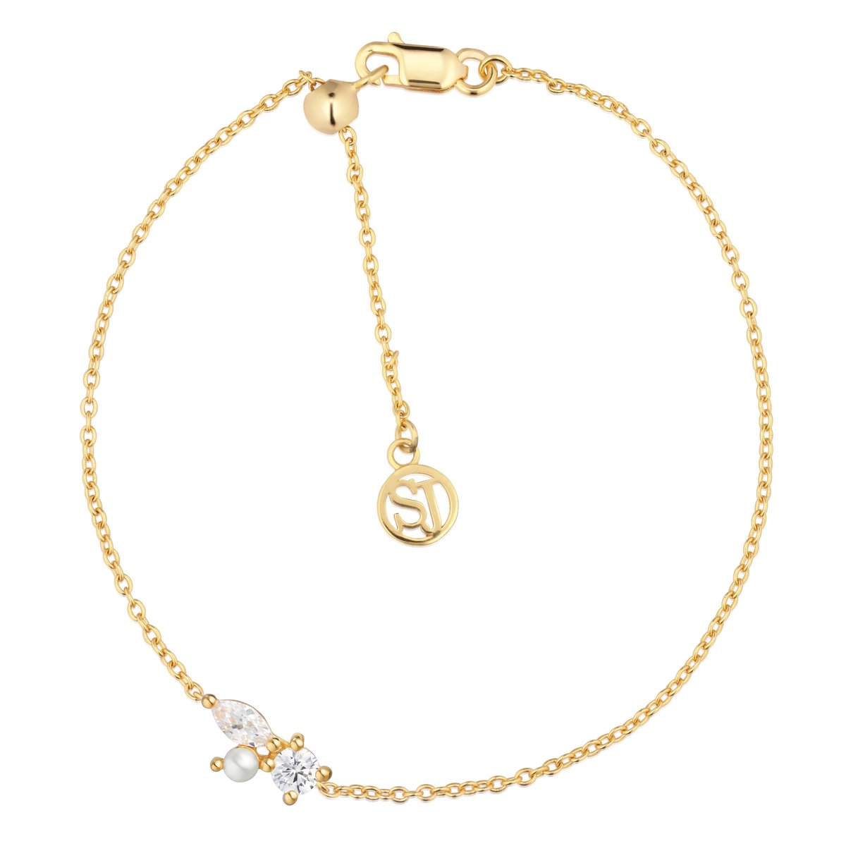SIF JAKOBS JEWELLERY ADRIA TRE BRACELET SJ-B12272-PCZ-YG