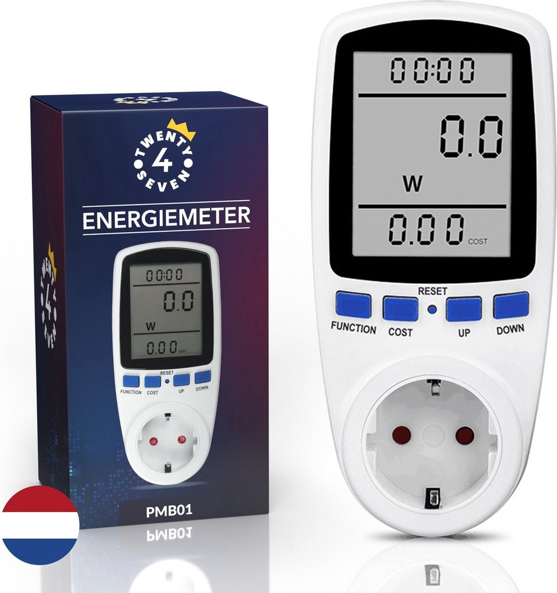 Twenty4seven Elektriciteitmeter NL Energiemeter Verbruiksmeter P1 Meter Multimeter Kwh Meter Nederlandse Handleiding