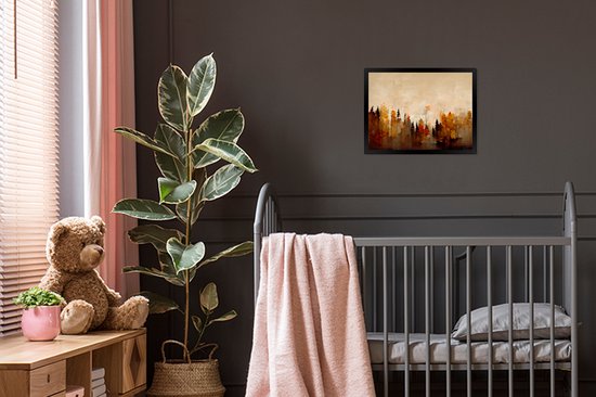 Cadre photo avec poster - Nature - Arbres - Art - Marron - Beige - 40x30 cm - Cadre pour poster