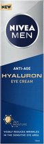 Crème contour des yeux anti-rides à l'hyaluron pour homme 15 ml