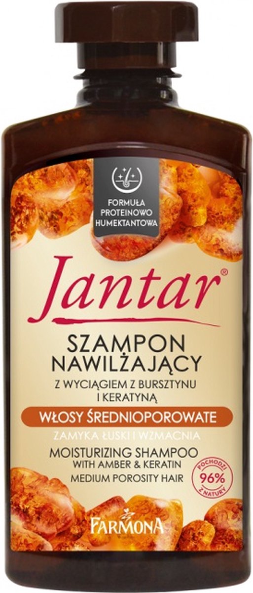 Jantar shampoo met amber extract en keratine voor middellang haar 330ml