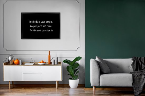 Foto: Fotolijst incl poster zwart wit zwart wit belgi plattegrond stadskaart kaart turnhout 40x60 cm posterlijst