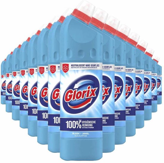 Glorix Toiletreiniger Bleek Eucalyptus - 15 x 750 ml - voordeelverpakking