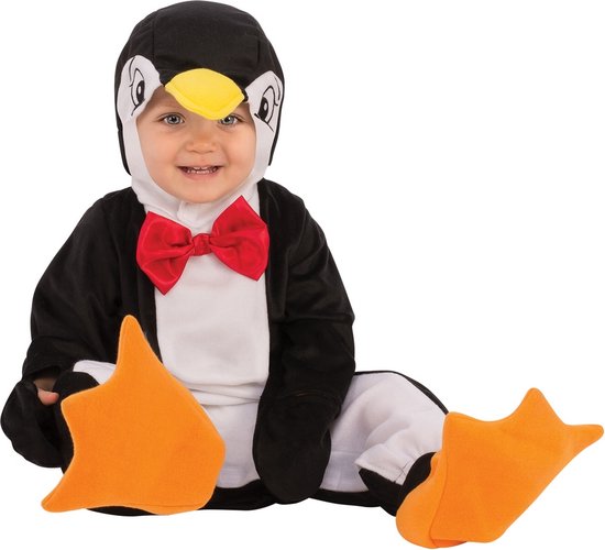 Rubies - Pinguin Kostuum - Vinnie De Pinguin Kind Kostuum - Zwart / Wit - Maat 86 - Carnavalskleding - Verkleedkleding