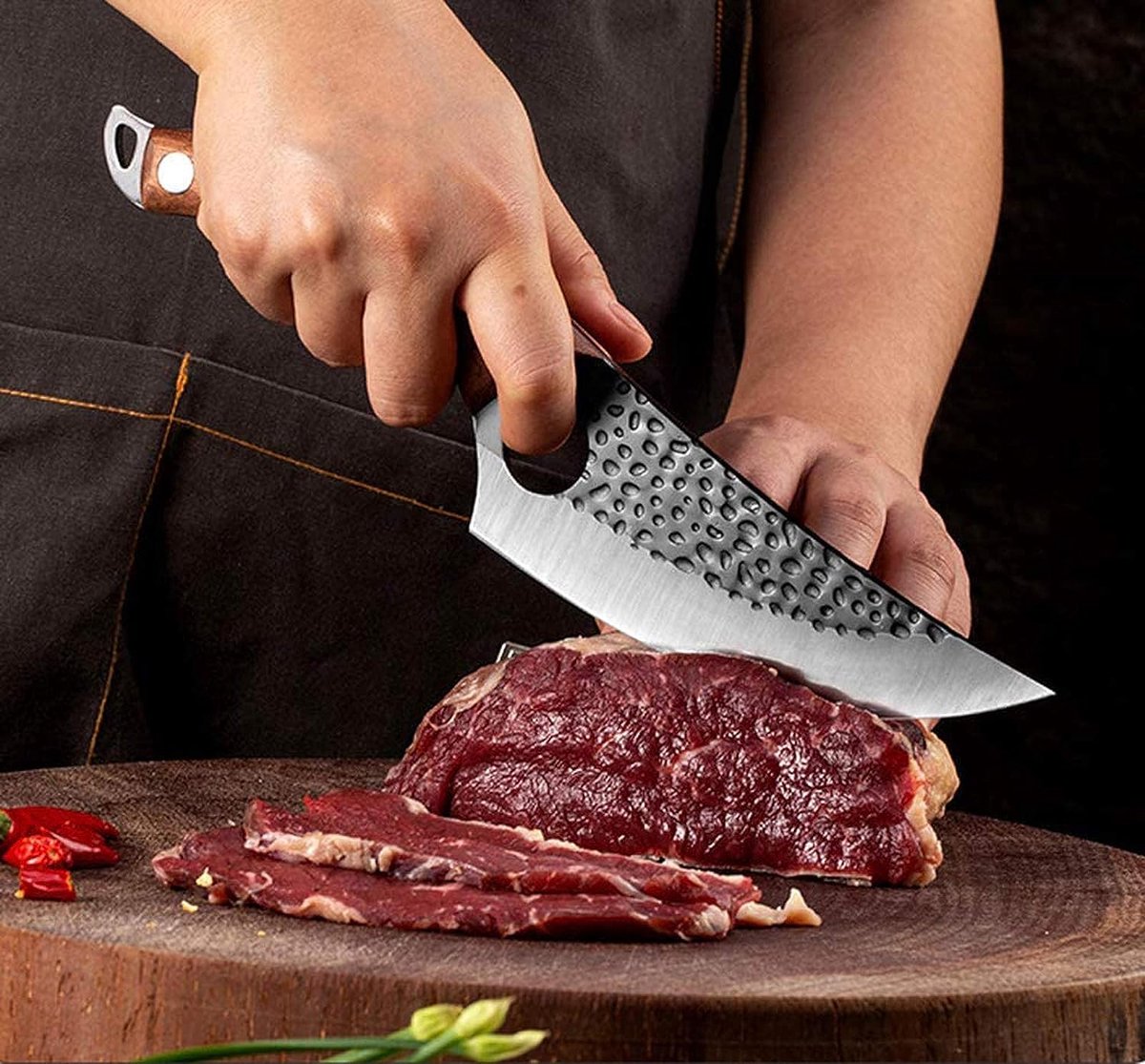Couteau de cuisine Huusk avec étui en cuir | bol