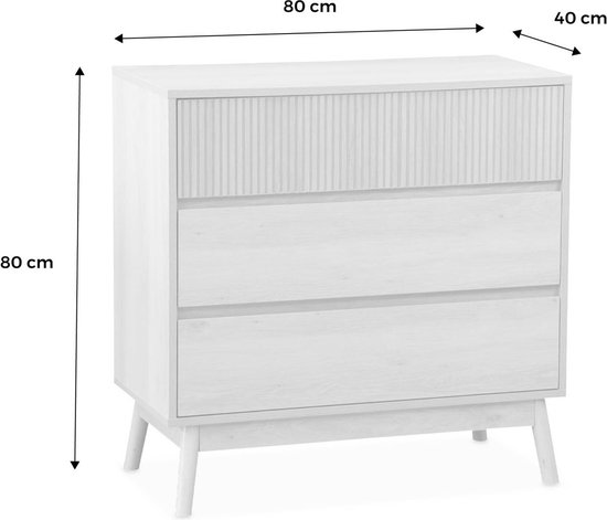 Alice's Garden l Commode Linear l 80x40x80cm l 3 tiroirs