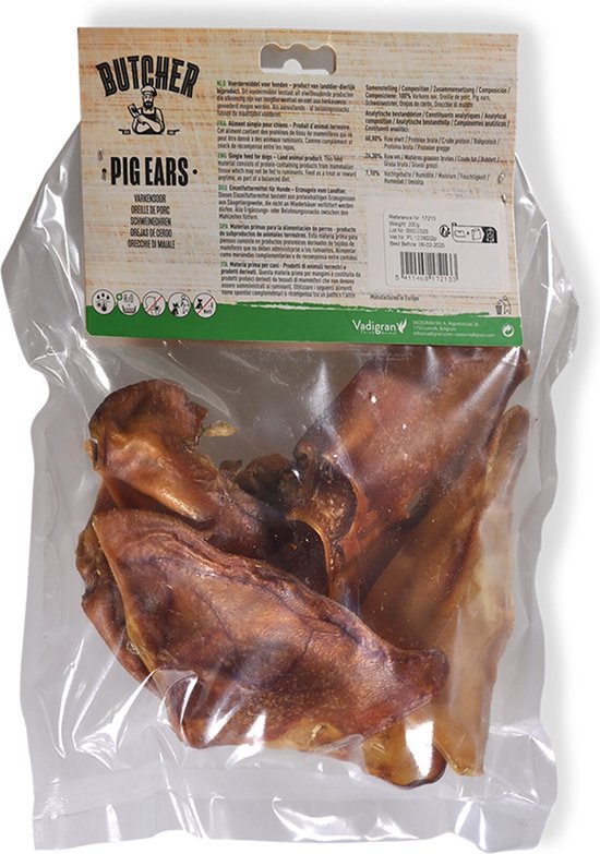 Vadigran Varkensoren hondensnack Butcher Pig Ears 5 stuks bol