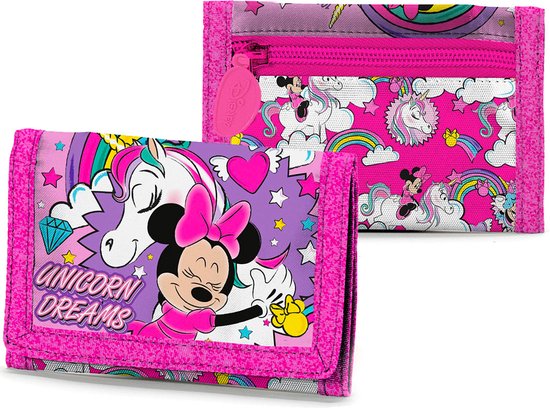 Portefeuille Disney Minnie Mouse Rêves de Unicorn - 13 x 8 cm - Polyester