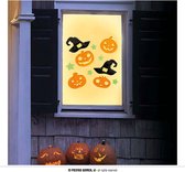 Fiestas Guirca - Raamdecoratie Gel Pumpkins and Hats (20x25cm) - Halloween - Halloween Decoratie - Halloween Versiering