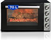 Bol.com Kumtel XXL Vrijstaande Pizza oven - 70 Liter - 2000 Watt - Convectie - Dubbel glas aanbieding