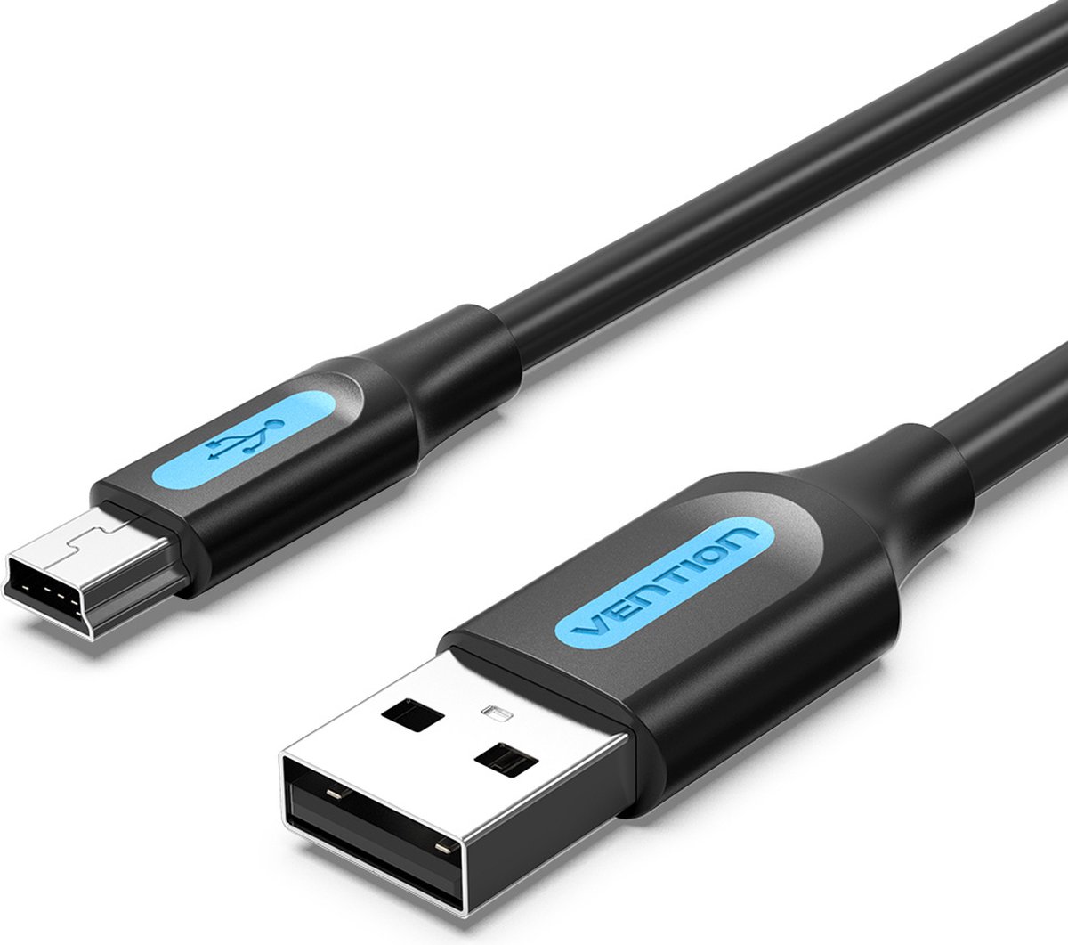 Vention USB 2.0 A naar Mini-B kabel - 0,5m - Zwart PVC