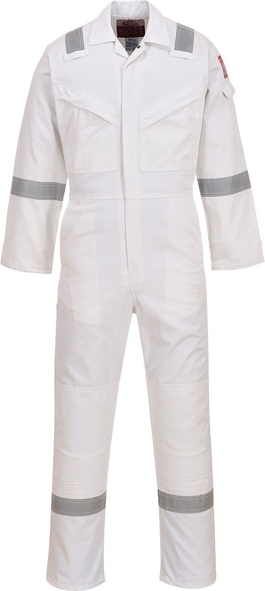 Portwest Vlamvertragend antistatische Overall 350gr FR50 - Wit - XL