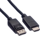 DisplayPort naar HDMI kabel - DP 1.2 / HDMI 1.4 (4K 30Hz) / zwart - 5 meter