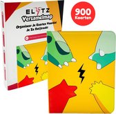 Elitz Verzamelmap Geschikt voor Speelkaarten – Luxe map voor 900 Kaarten – 9 Pocket – 50 pagina's – Geel – Box – Celebrations – TCG Binder – Kaartspel A4 Formaat