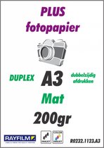 R0232.1123.A.A3 Mat dubbelzijdig fotopapier 200gr. fotopapier A3 100 vel