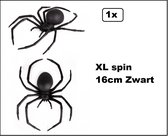 Araignée noire effrayante 16cm - Grosse araignée - Fête à thème Halloween effrayante araignée noire fun festival animal jungle