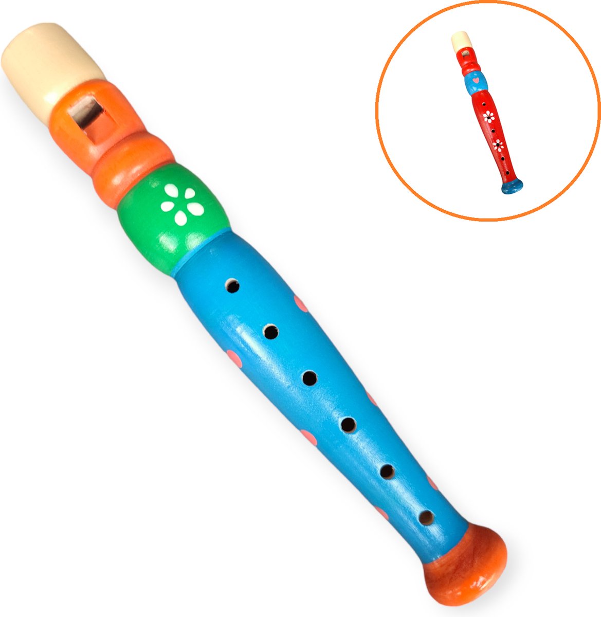 Jobber Music Blokfluit – Speelgoedinstrument - Hout - 1 stuk - Jobber Toys