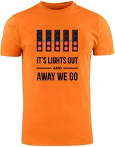 It's Lights out and Away we Go Oranje T-shirt - wereldkampioen - zandvoort - race - nederland - unisex