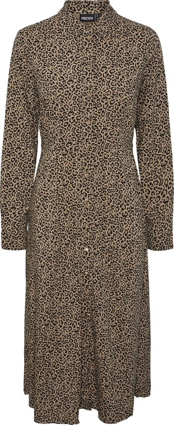 PIECES PCNOVA LS MIDI DRESS NOOS BC Dames Jurk - Maat XS