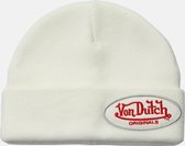 Von Dutch Beanie - Winter '23 Collection - Creme Wit - Muts Heren - Muts Dames - Mutsen