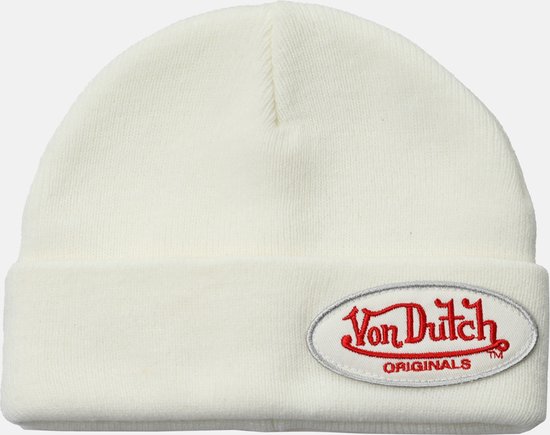 Bonnet Von Dutch - Collection Hiver '23 - Wit Crème - Chapeau Homme - Chapeau Femme - Chapeaux