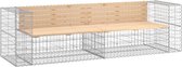 vidaXL - Tuinbank - schanskorfontwerp - 244x71x65,5 - cm - massief - grenenhout