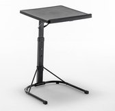 Bureau Pour Vélo Ou Tapis De Course - Hauteur Réglable 87-117 Cm - Plateau 74x38 Cm - Roues Avec Freins - Capacité 50 Kg