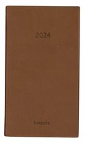 Brepols Agenda 2024 • Notavision 4t • Lucca • Hardcover • 9 x 16 cm • 1week/2 pagina's • Bruin