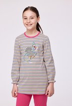 Woody Meisjes-Dames Pyjama multicolor streep - maat 12Y