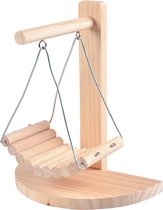 Chaise berçante en bois Couleur bois 21,5x11,5x24cm