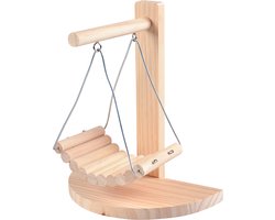 Duvoplus - Brug Voor Kooi - Knaagdier - Houten Schommelstoel 21,5x11,5x24cm - 1st