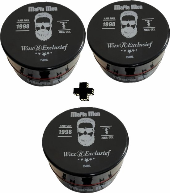 2+1 Gratis 3 Pack- Mafia Men Haarwax 8 Exclusief (3-Pak Exclusief 450 ml)