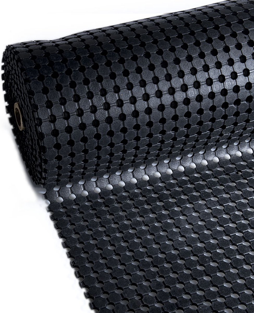 Rubbermagazijn - Rubber ringmat op rol open bodem - 10 meter lang x 1,83cm breed (1cm dik)