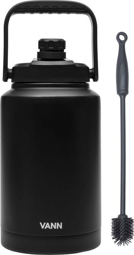 Gerlach 1760 Natur thermoskan 1,2 l isoleerkan conferentie thermoskan roestvrij staal voor thee koffie zwart