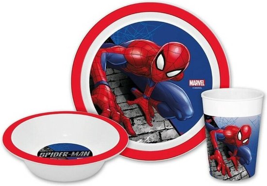 Marvel Spider-Man - Set petit déjeuner - Set dîner - Set déjeuner - Assiette  - Bol -... | bol