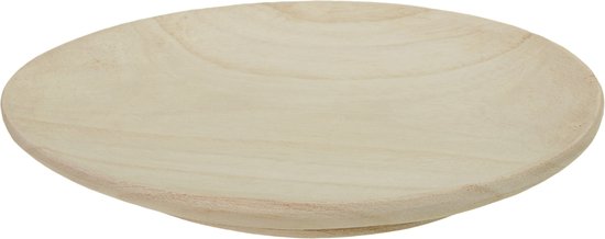 Othmar Decorations Tafeldecoratie schaal/plateau - hout - D20 x H2 cm