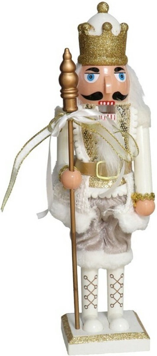Gerim notenkraker soldaat beeldje/figuur - goud - 38 cm - kunststof