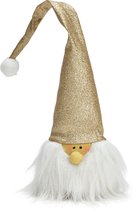 G. Wurm pluche knuffel gnome/kabouter - 29 cm - champagne - kerstman pop