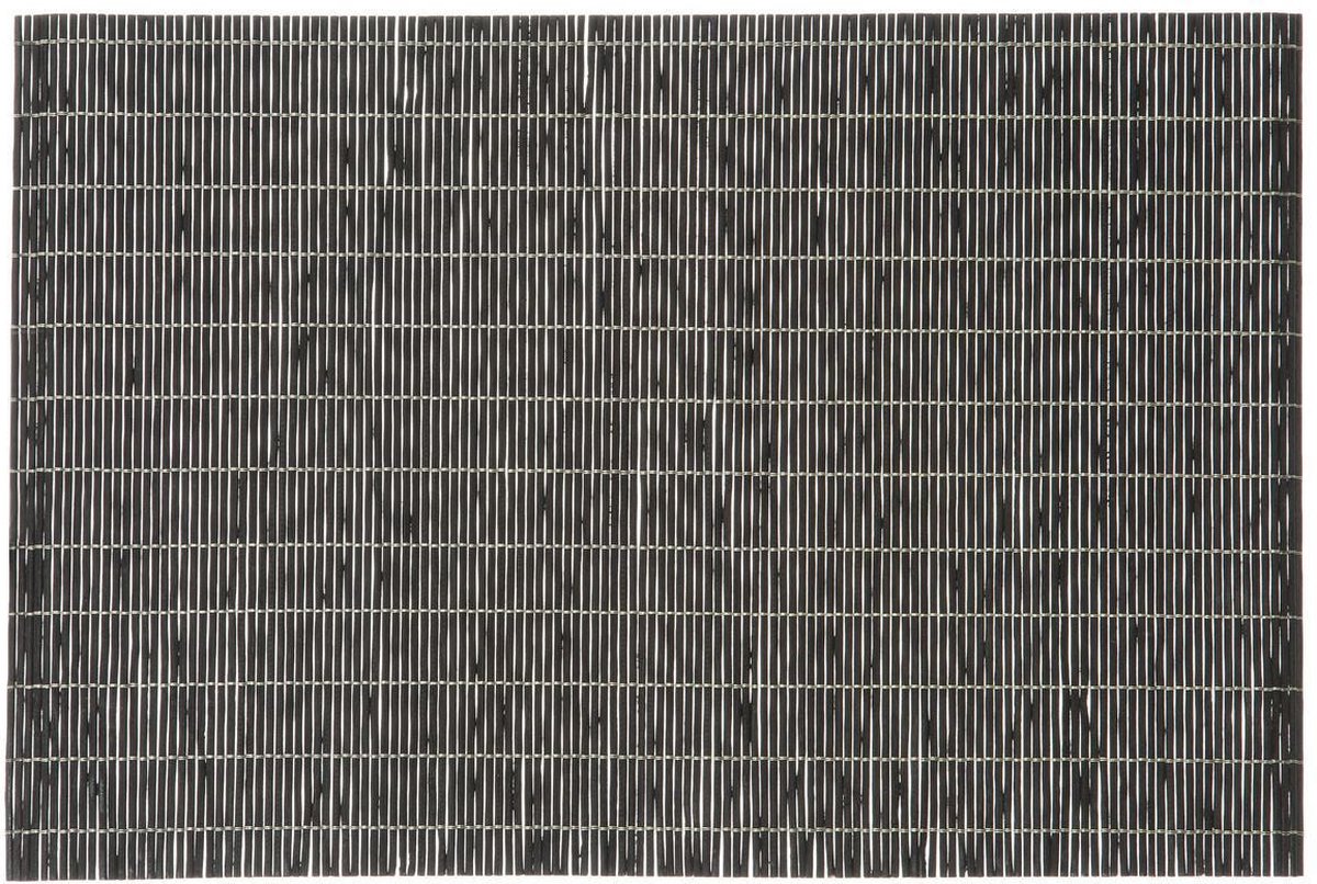 Rechthoekige placemat zwart bamboe 45 x 30 cm - Tafel onderleggers