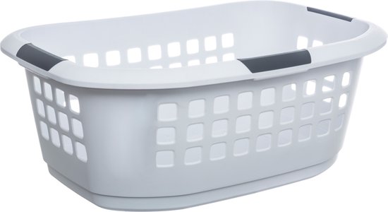 5Five Wasmand extra groot - wit - kunststof - 51 liter - 67 x 47 x 27 cm