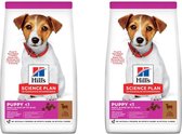 Pakketdeal: 2x Hill's Science Hondenvoer Plan Canine Puppy Small & Mini Lamb and Rice 1,5kg