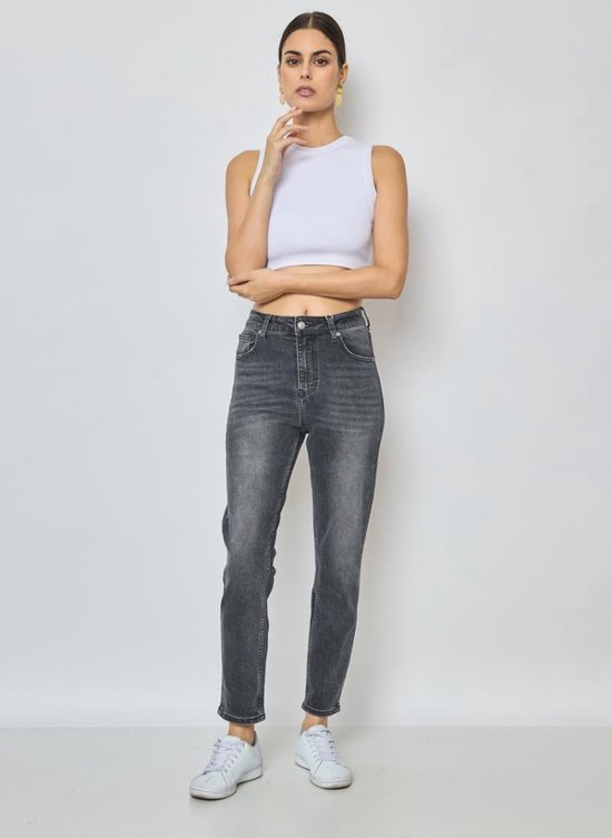 Mom jeans, gris, taille 36 | bol