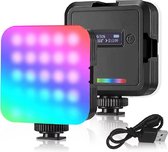 Sounix RGB Multi Color LED-videolamp - 2500 K - Zwart