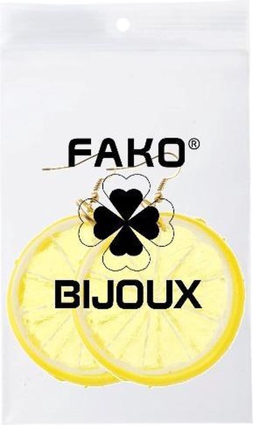 Fako Bijoux® - Boucles d'oreilles - Fruit en plastique - Tranche de citron  | bol.com