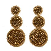 The Jewellery Club - Loiza earring gold - Oorbellen - Dames oorbellen - Kralen oorbellen - Goud - 8 cm
