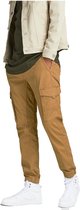 JACK & JONES Paul Lake Cargo loose fit - heren cargo broek - okergeel - Maat: 28/30