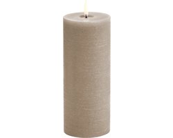Led kaars - Uyuni led-kaars Melted 7,8 x 20cm sandstone